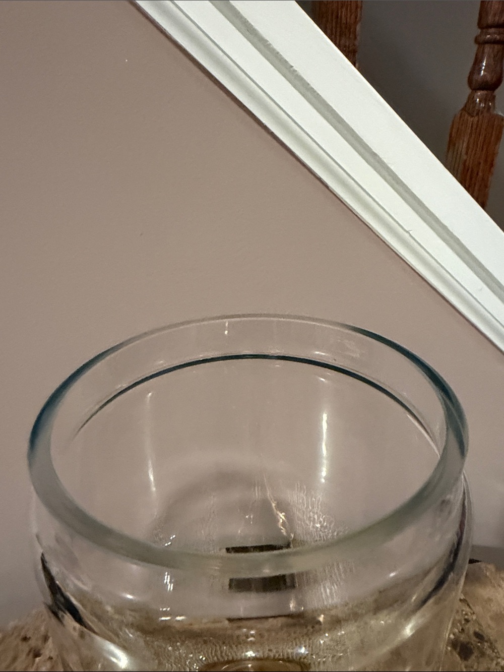 Decorative Glass Apothecary Jar with Gold-Finish Metal Top and Base - Picture 4 of 11